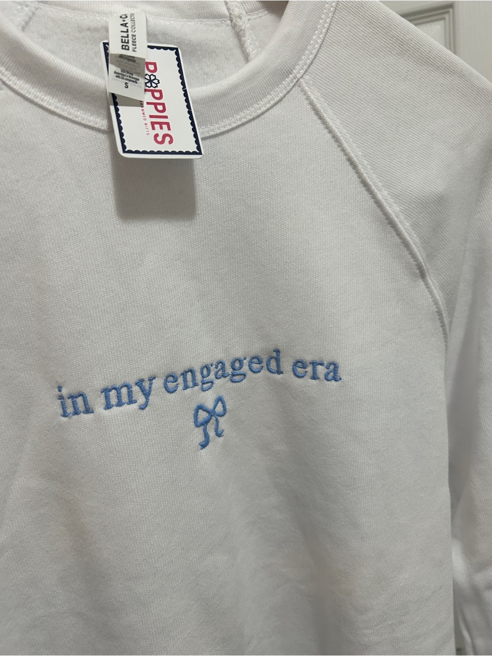 NWT Engaged Sweatshirt Bride-to-be Bridal Shower Engagement Party Size Small